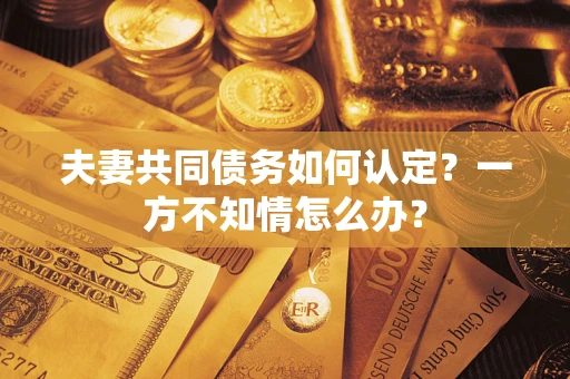 北京夫妻共同债务如何认定？一方不知情怎么办？