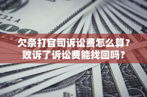 北京欠条打官司诉讼费怎么算？败诉了诉讼费能找回吗？