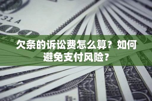 北京欠条的诉讼费怎么算？如何避免支付风险？